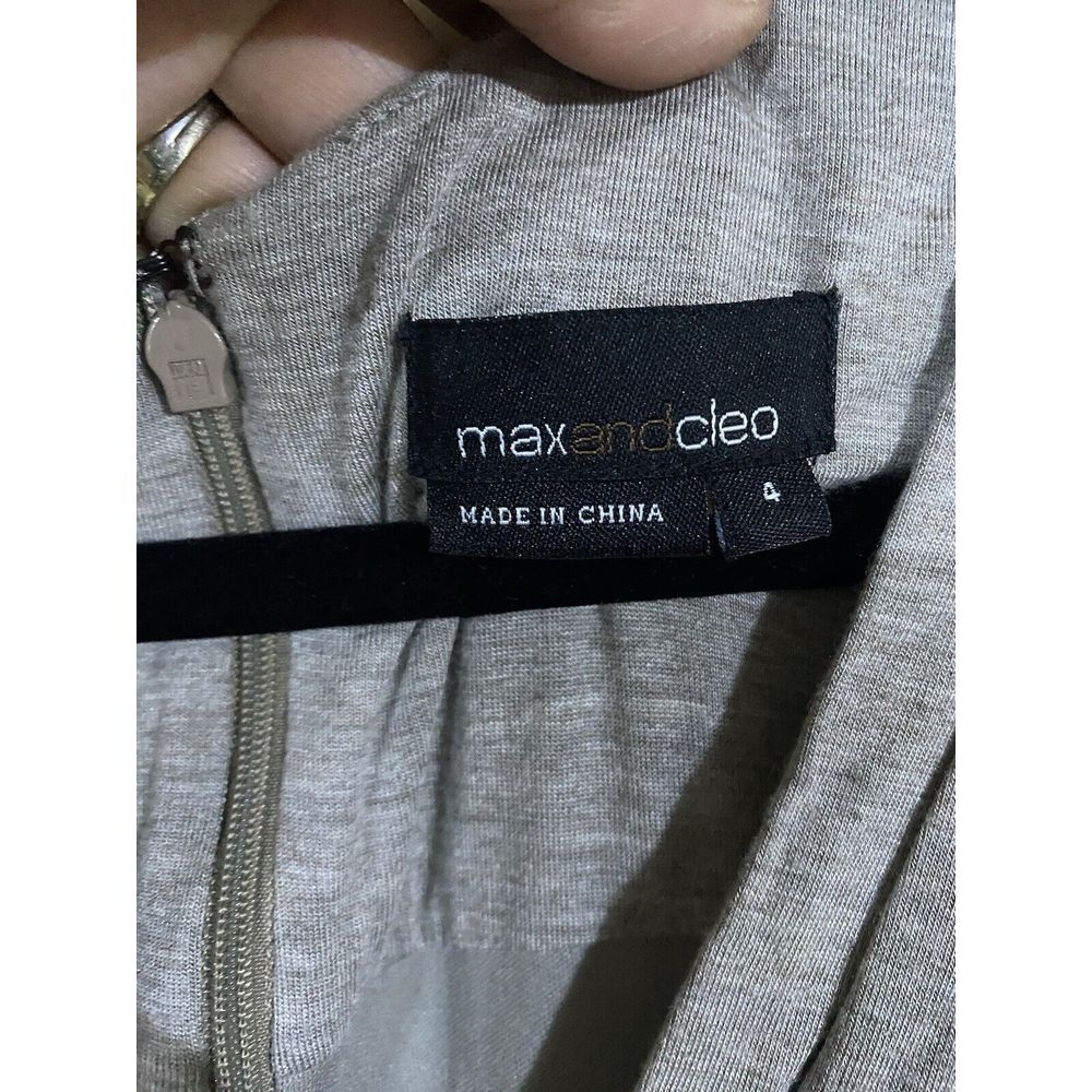 Max and Cleo Women's‎ Size 4 Navy Faux Wrap Dress - Picture 5 of 8
